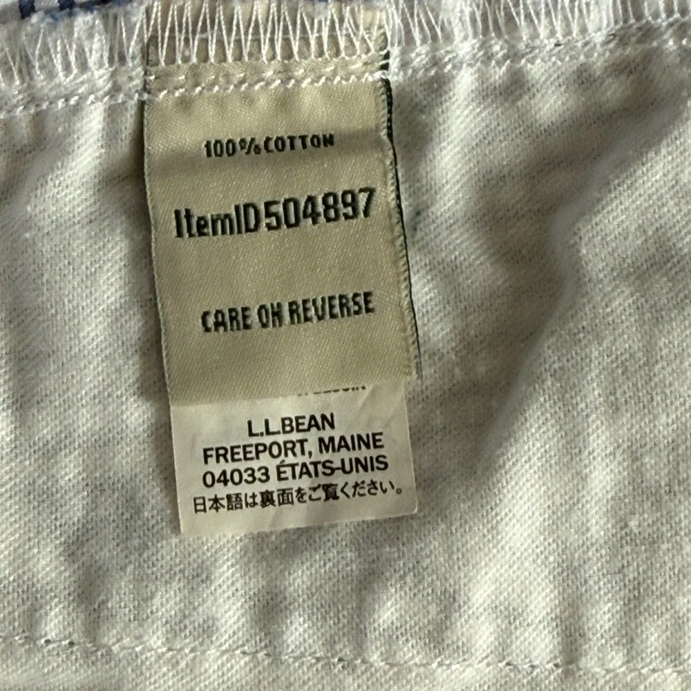 L.L Bean Seersucker patchwork Bermuda shorts. Favorite Fit